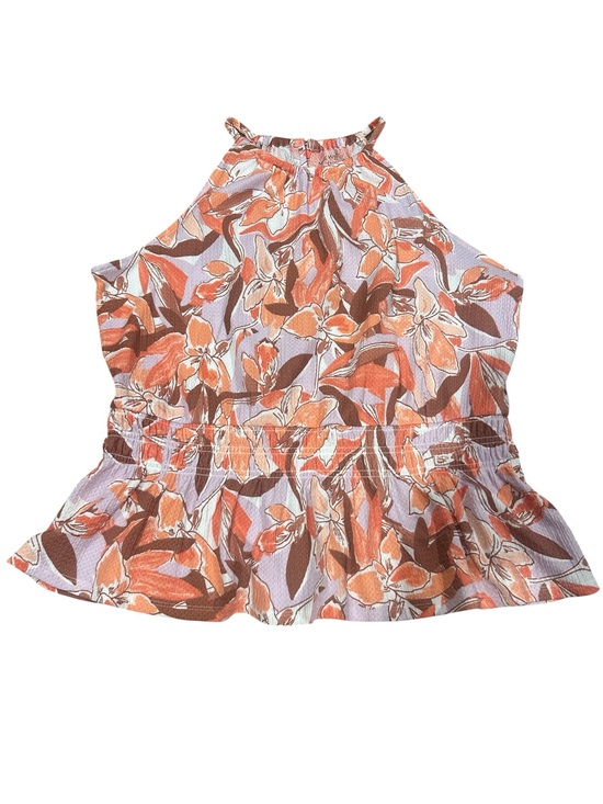 Nine West Tops - Nine West Floral Marsala Halter Sleeveless Top L